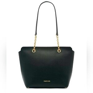 Calvin Klein Hailey Micro Pebble Top Zip Chain Tote NWOT